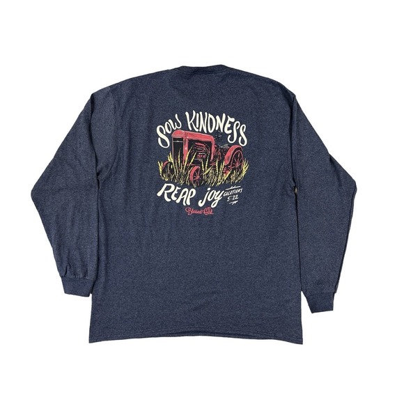 Blessed Girl Long Sleeve Galatians 5:22 Blue T-Shirt Sz‎ XL Delta Pro Weight - Picture 7 of 7